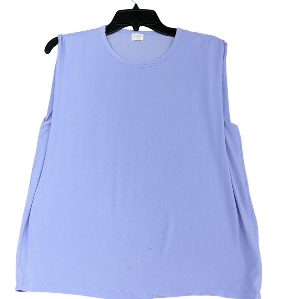 Wilfred Aritzia Tank Top Womens XS Lavender Ribbed Tencel Sleeveless‎ Stretch